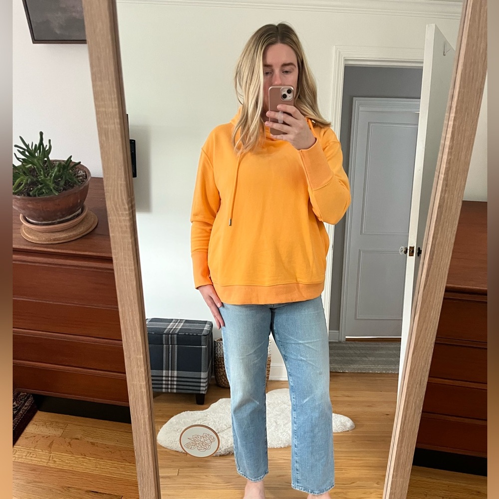 NWT free people orange hoodie - Picture 3 of 16